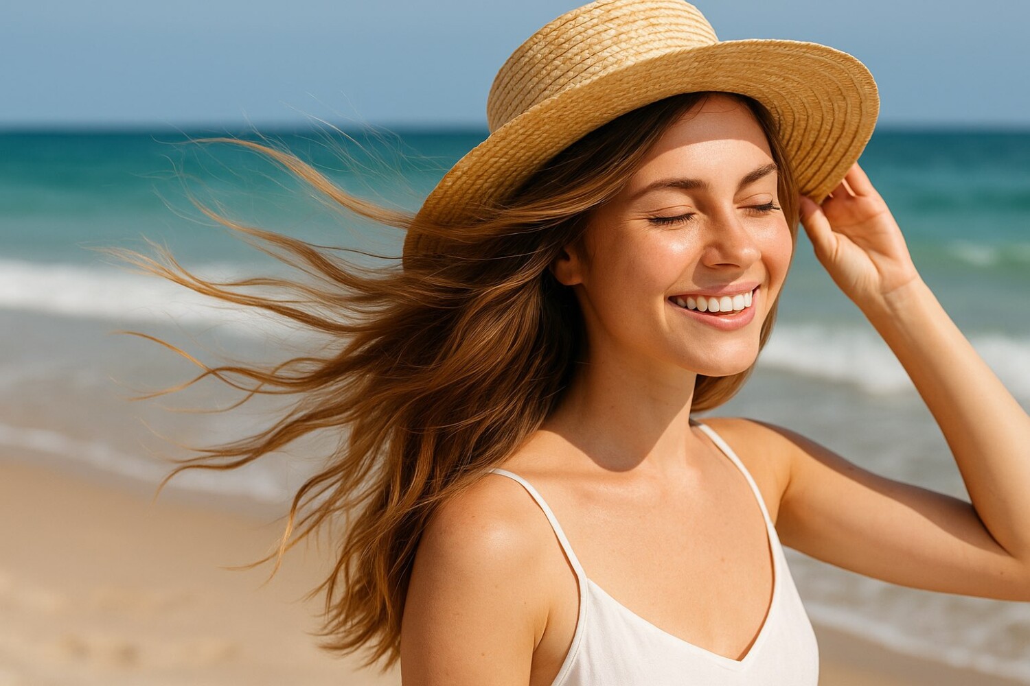 Sommerfrisuren mit Hitzeschutz