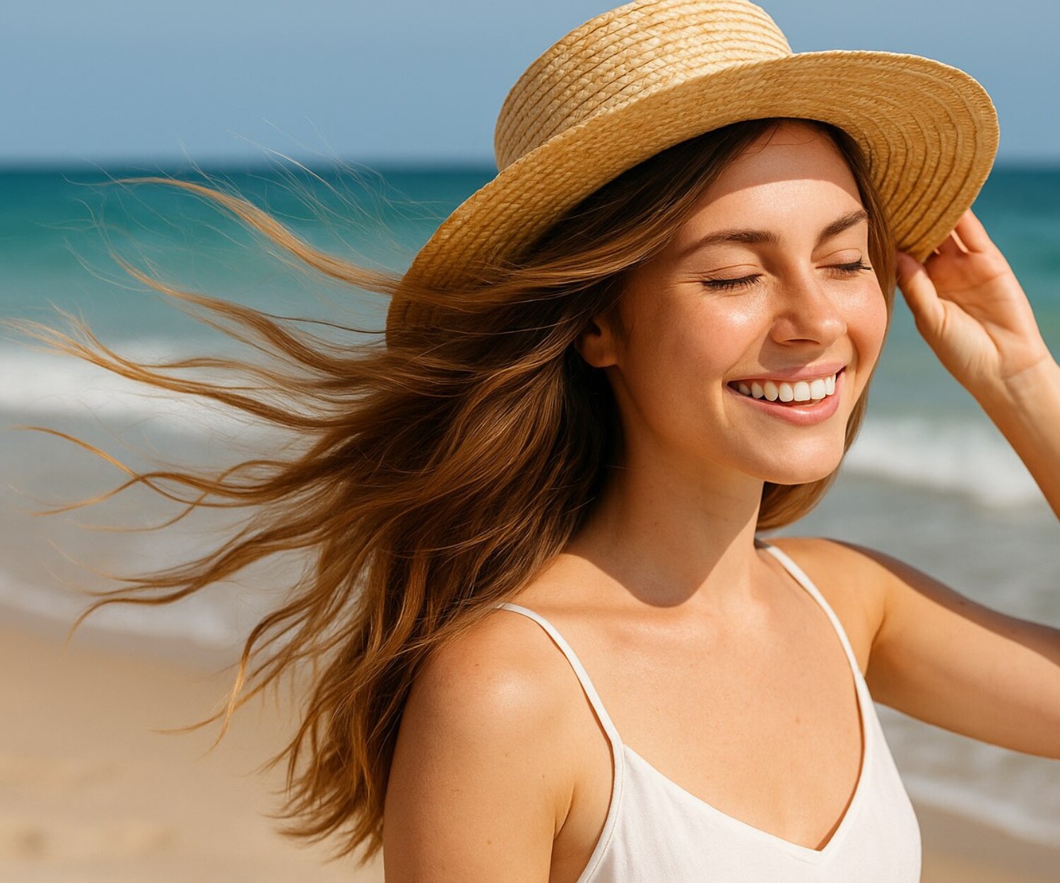 Sommerfrisuren mit Hitzeschutz